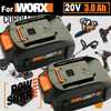 2PACK For Worx WA3575 20V PowerShare 2.0 Ah Battery / Charger 20 Volt WA3520 gallery