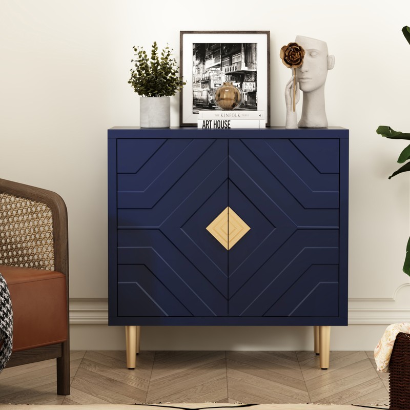 Sideboard Accent Cabinet Kitchen Modern Buffet Bedside Console Table w/ 2 Doors gallery