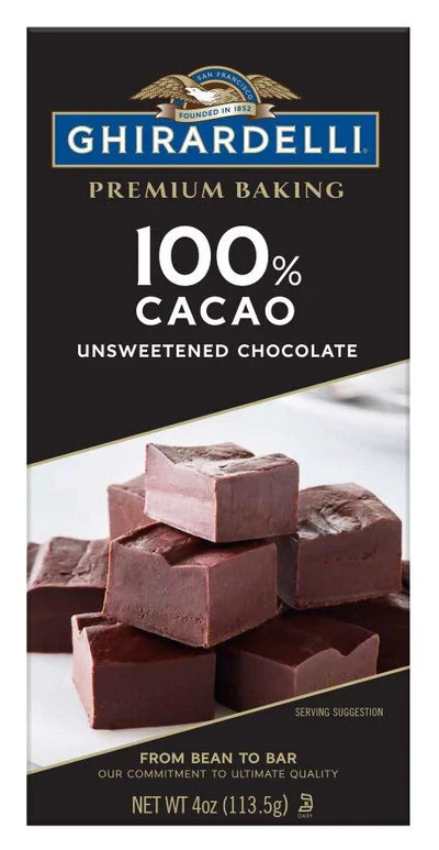 Premium Baking 100% Cacao Unsweetened Chocolate Bar Value Pack, 4 Oz | 12 Bars gallery