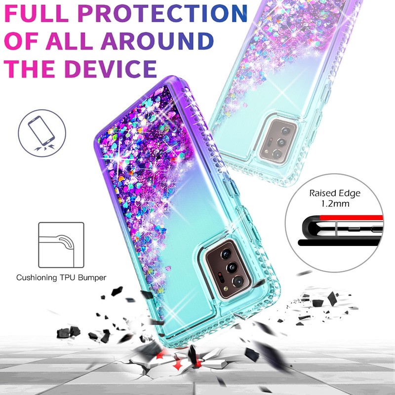 For Samsung Galaxy Note 20 Ultra Case Phone Cover Liquid Bling Glitter Diamond gallery