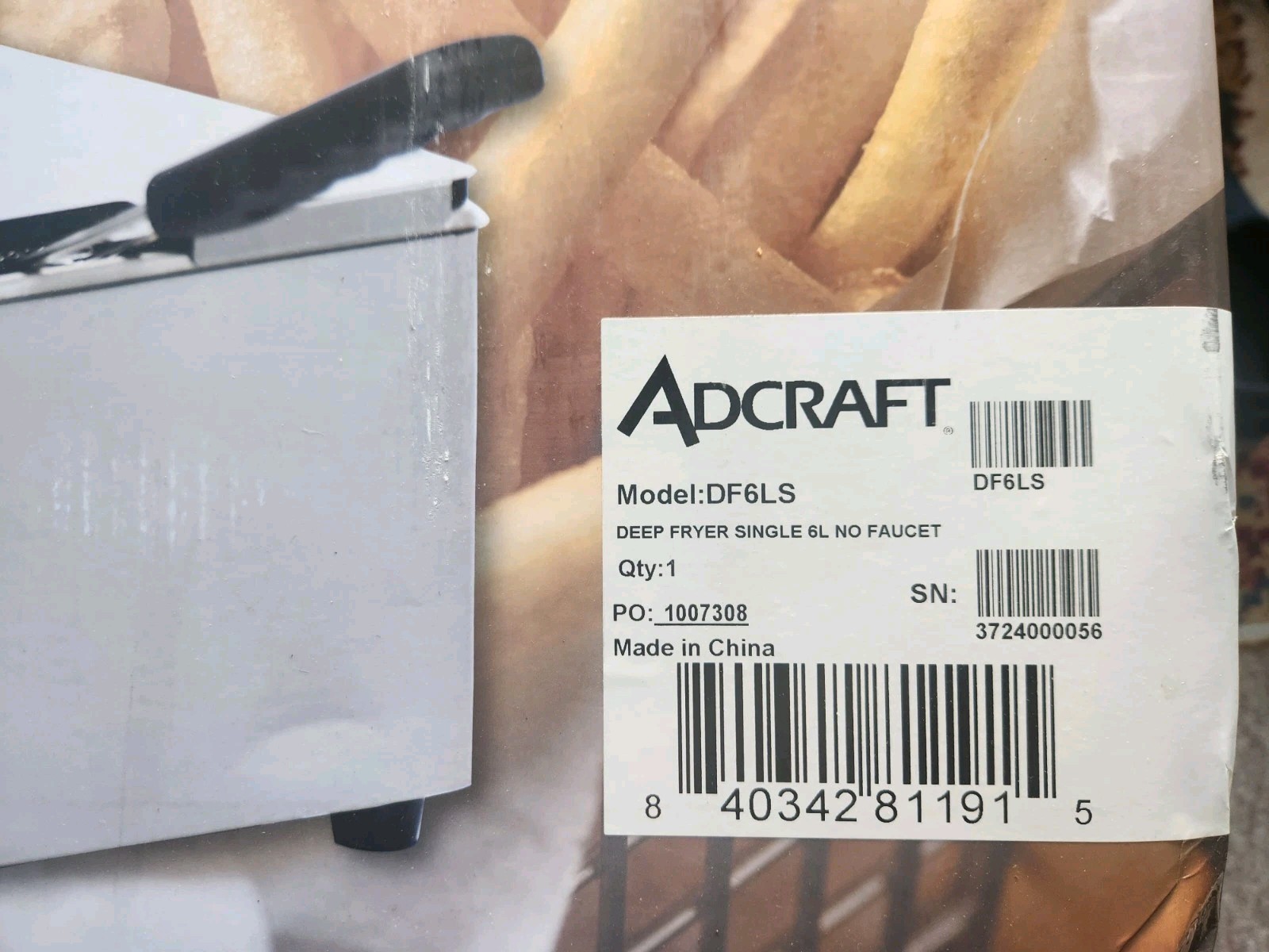 Adcraft Single 6L Tank Deep Fryer Model DF6LS Holds 15 Pounds Of Food Brand New gallery