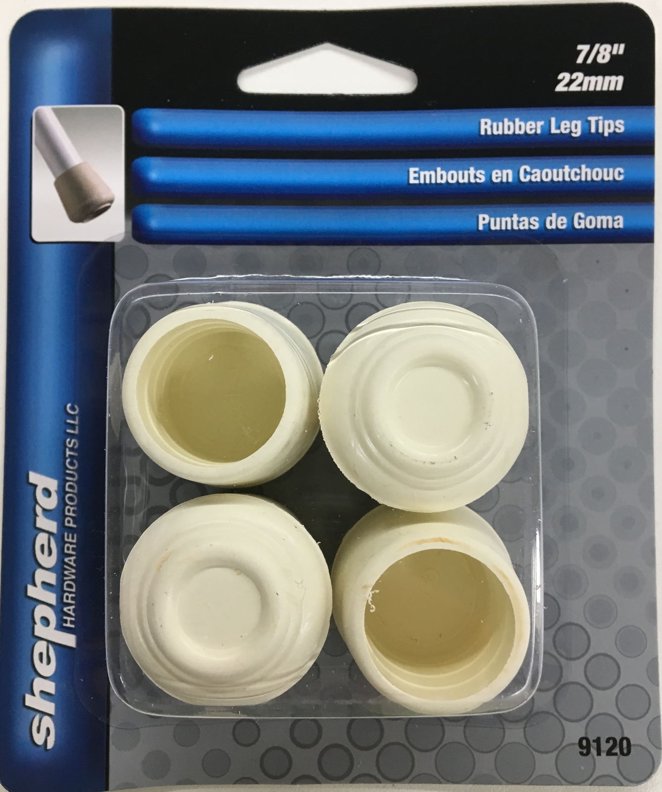Shepherd 9120 7/8-Inch Rubber Leg Tips, 4-Pack gallery
