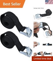 2PCS Heavy-Duty Tie Down Straps – Adjustable Up to 600lbs for Secure Transport