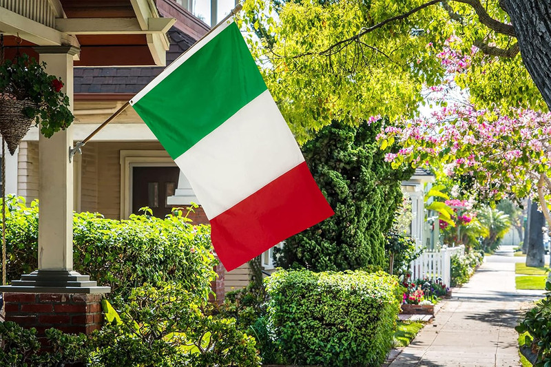 DANF Italy Flag 3X5 Ft Thick Polyester, Fade Resistant, Brass Grommets, Canvas H gallery