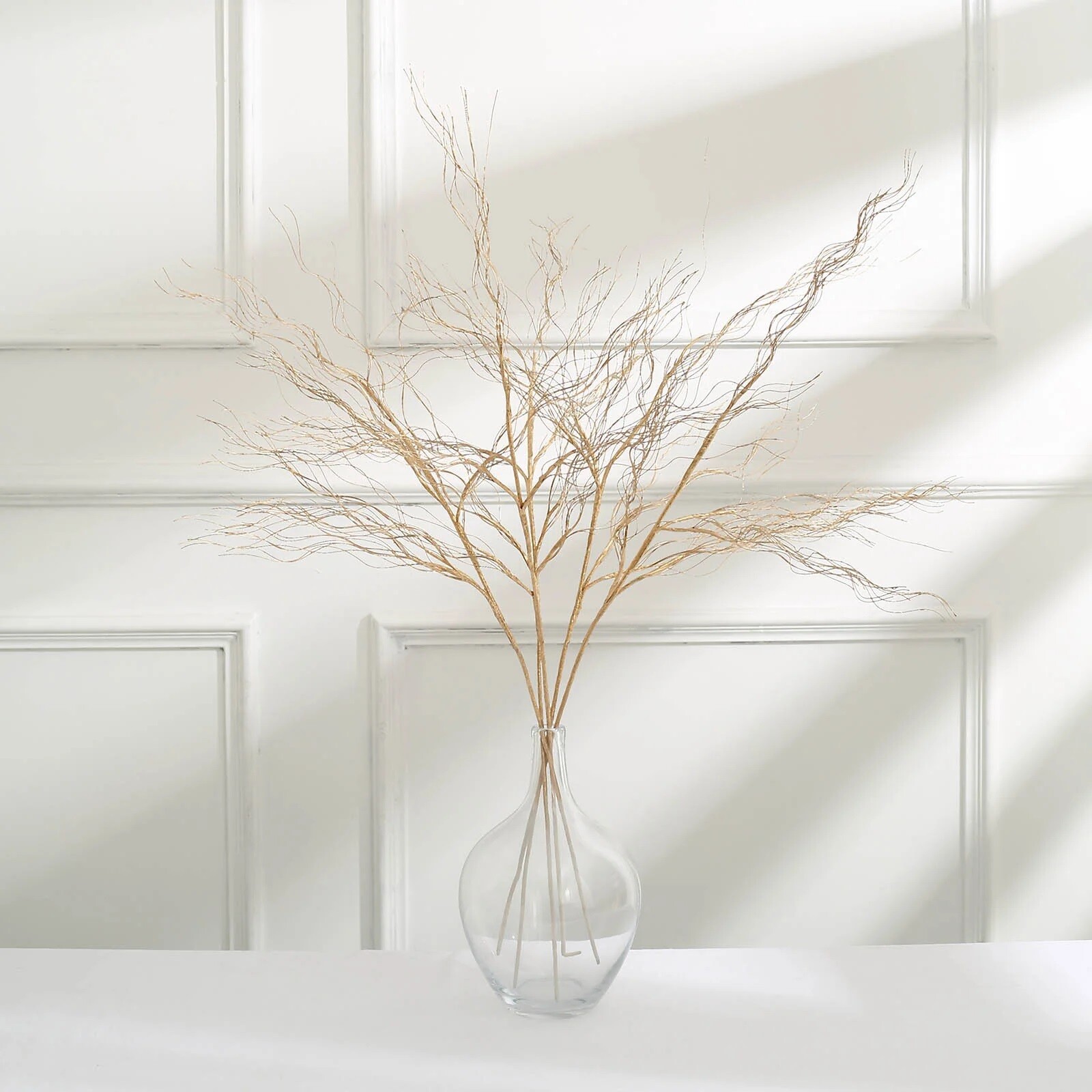 GOLD 4 Metallic 39" Artificial Long STEM Twigs Bendable Willow Sprays Party Home gallery