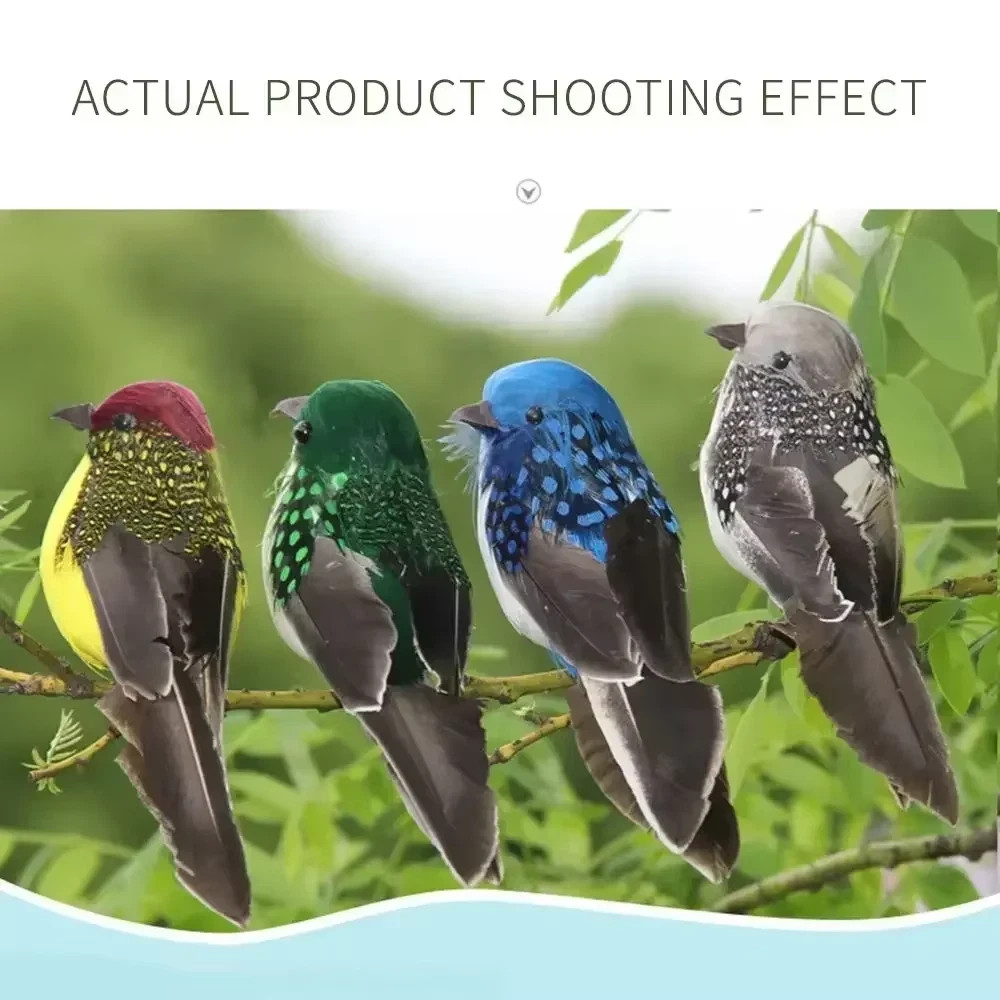 New 2Pcs Artificial Birds Lifelike Parrot Model Garden Lawn Yard Ornaments Lands gallery