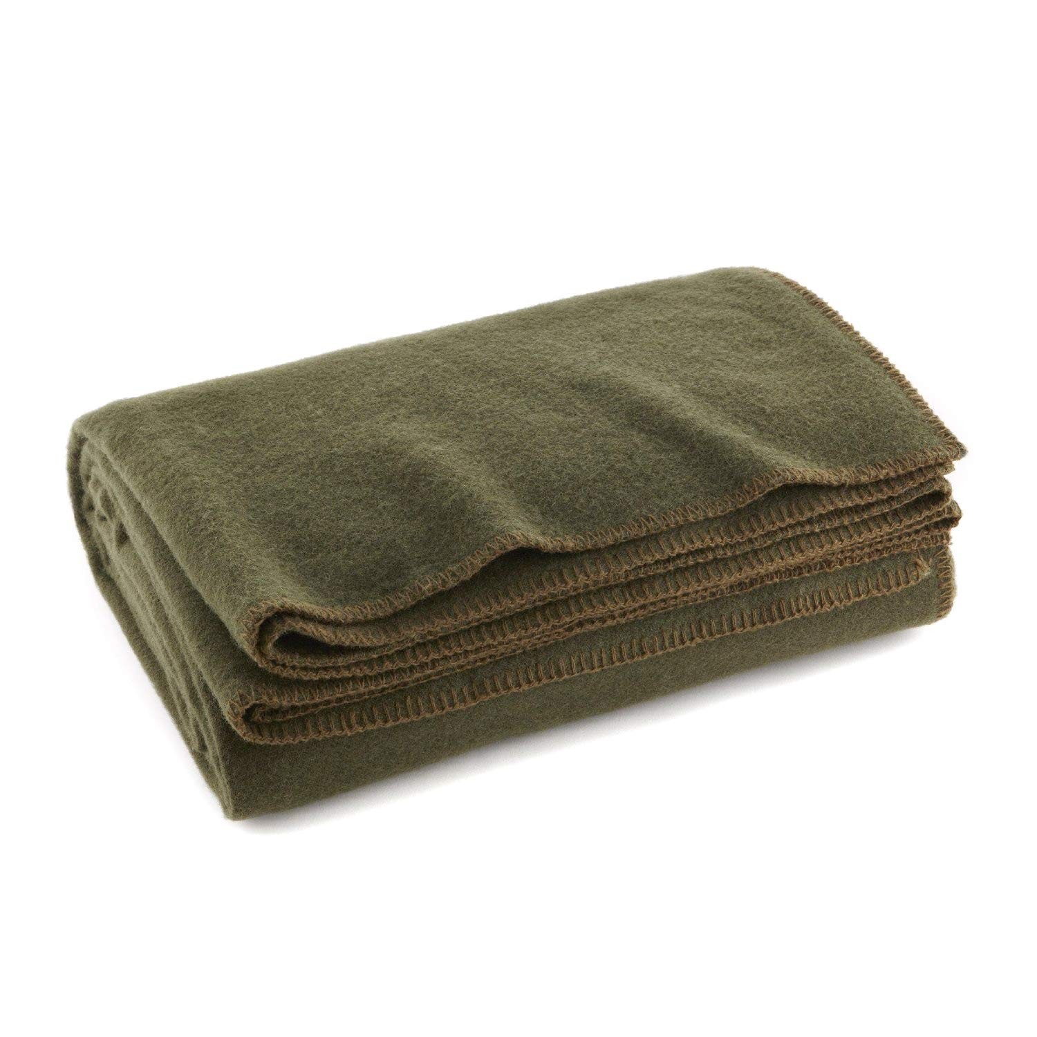 US Military Wool Blanket (80% Wool) Thick Washable 66" x 90" Heavy Wool Blanket gallery