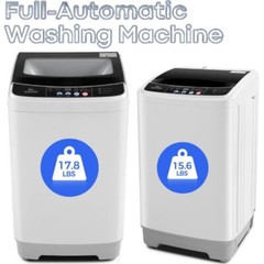 Portable Washing Machine Full Automatic Top-Loading Small Washer 17.8Lbs 15.6Lbs