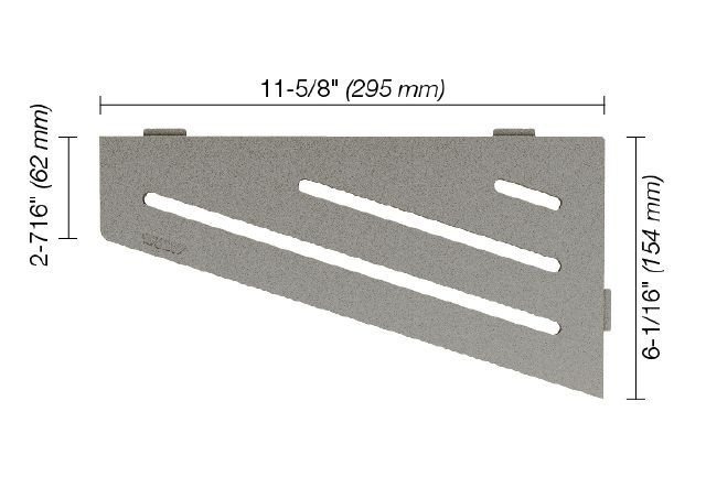 Schluter SHELF-E Quadrilateral Corner Shelf Wave Design Aluminum-SES3D10TSSG gallery