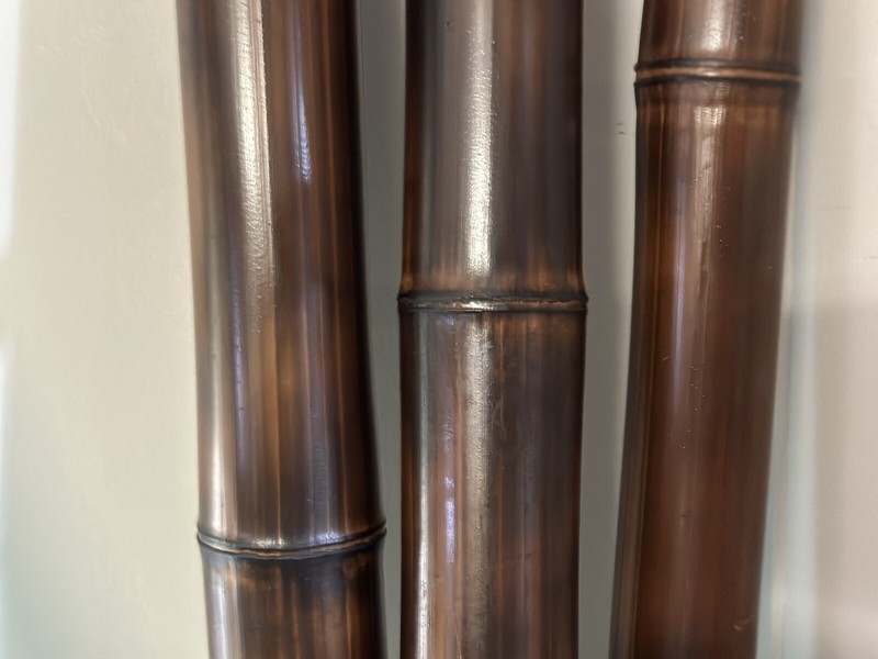 Dark Flame Cured bamboo pole 1” Diameter 1 ft to 8 ft You choose length gallery