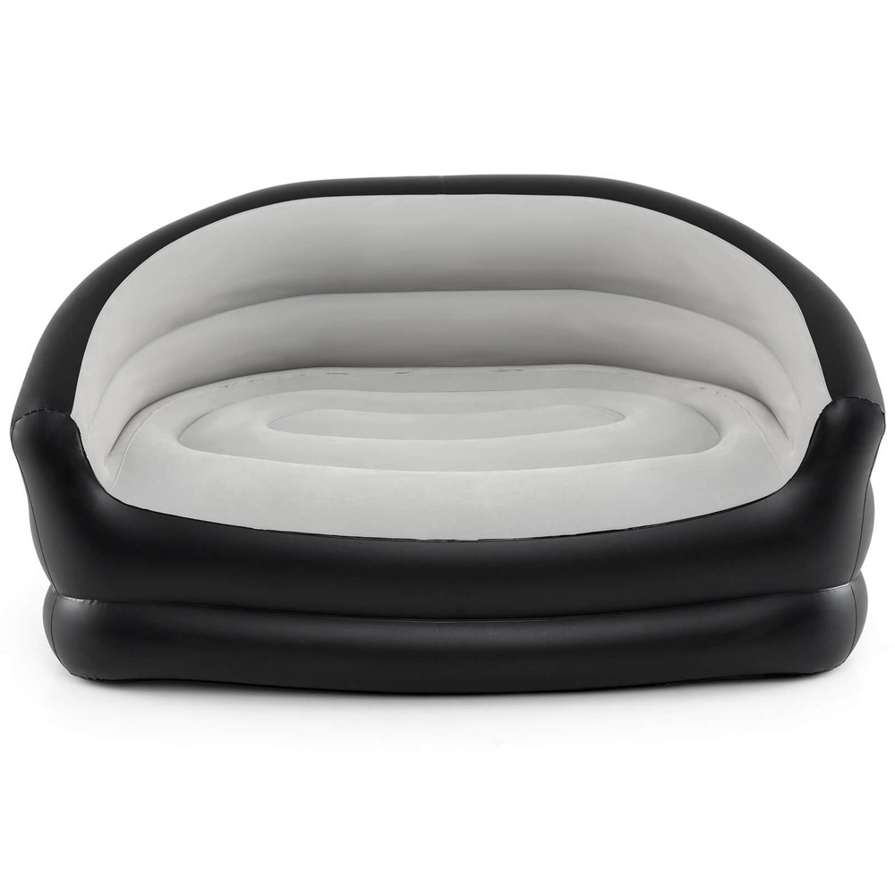 2-Seater Inflatable Couch w/Flocked Surface & Repair Patches for Pop Up, Camping
