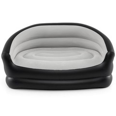 2-Seater Inflatable Couch w/Flocked Surface & Repair Patches for Pop Up, Camping