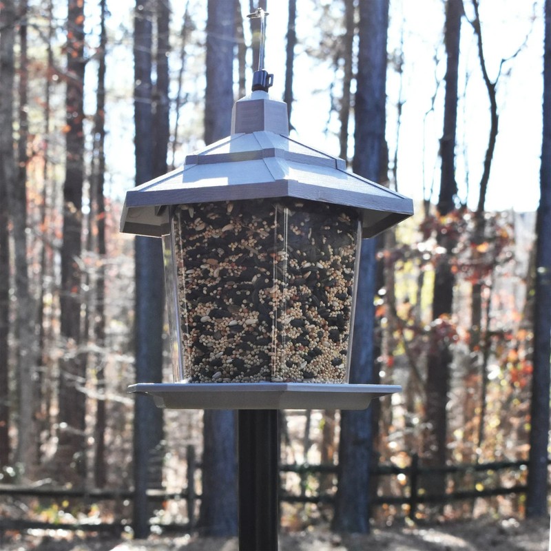 Pennington Earth Smart, Gray Plastic, Hopper Wild Bird Feeder, 2.5 lb. Capacity gallery