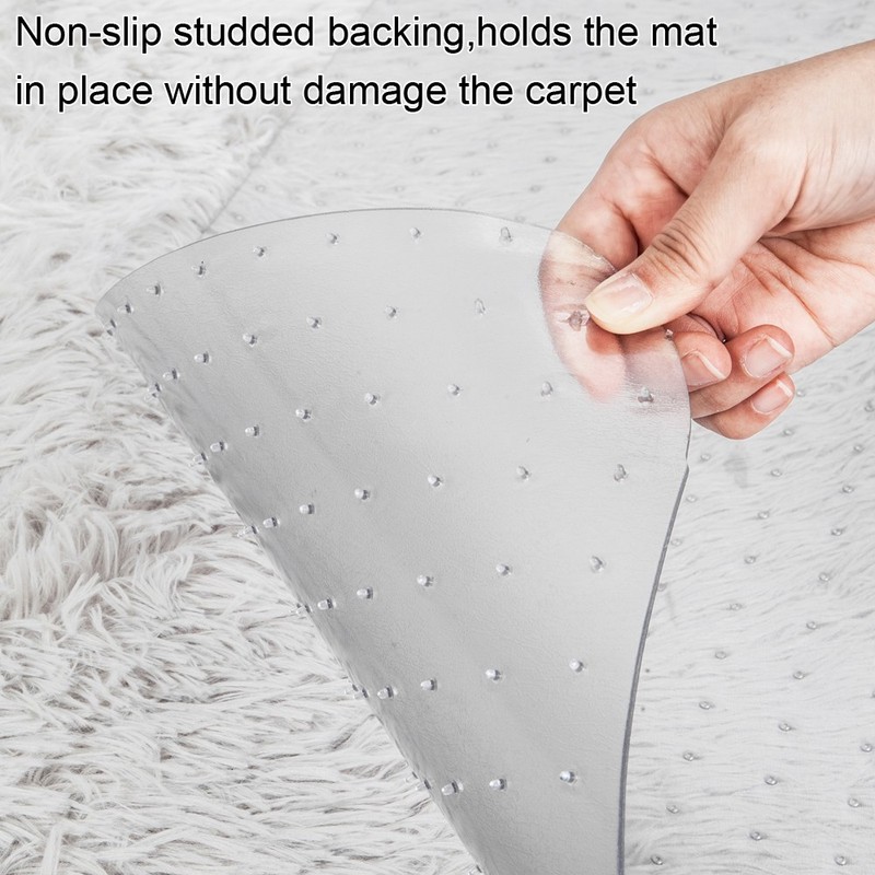 High Quality PVC Rectangle Floor Protection Mat Chair Mat with Nail Transparent gallery