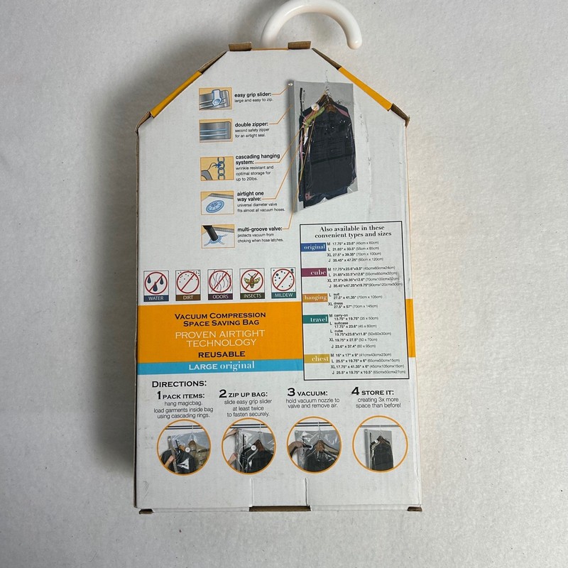 Space Saving Magic Bag Unisex Large Clear Hanging Vacuum Compression Storage Bag gallery