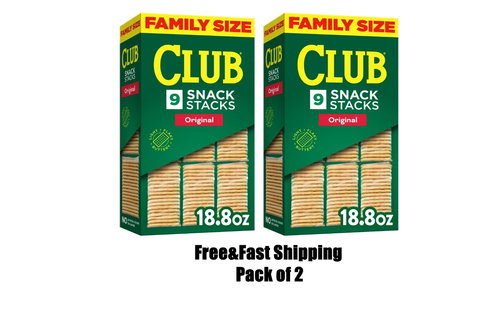 (2 pack) Club Snack Stacks Original Crackers, Lunch Snacks, 9 Count gallery