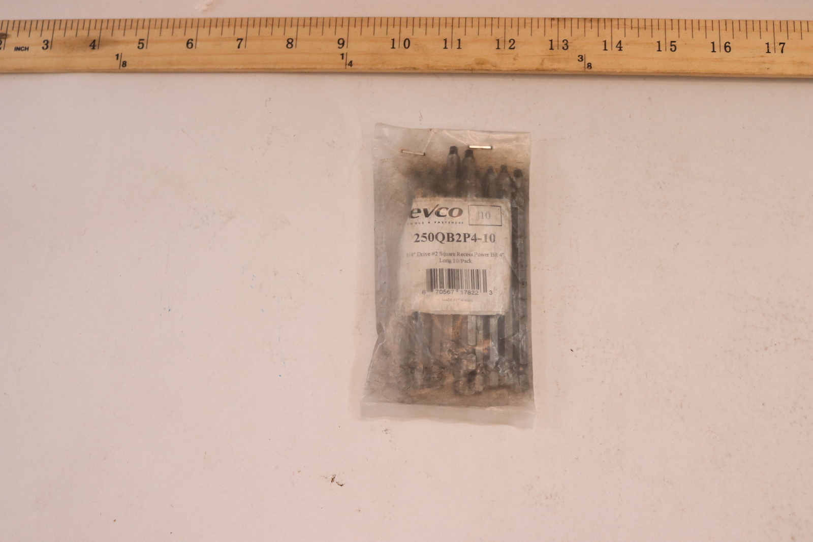 (10-Pk) Evco #2 Square Recess Power Bit 4" Long x 1/4" Drive 250QB2P4-10 gallery