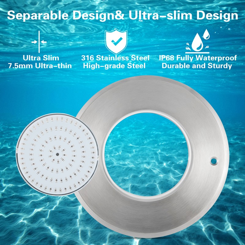 Pool Light for Inground Pool Underwater Swimming Pool Spa Light Replacement 12V gallery