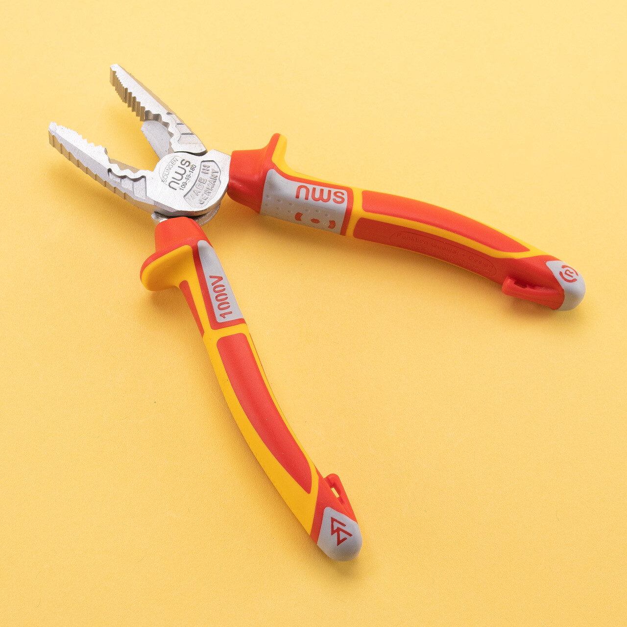 NWS 7" High Leverage Combination Pliers CombiMax VDE - Matte Chromium - SoftGrip gallery