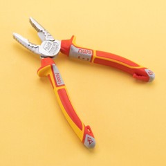 NWS 7″ High Leverage Combination Pliers CombiMax VDE – Matte Chromium – SoftGrip