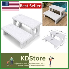 Weatherproof Multi-Purpose Spa Steps – Durable & Lightweight Design in White