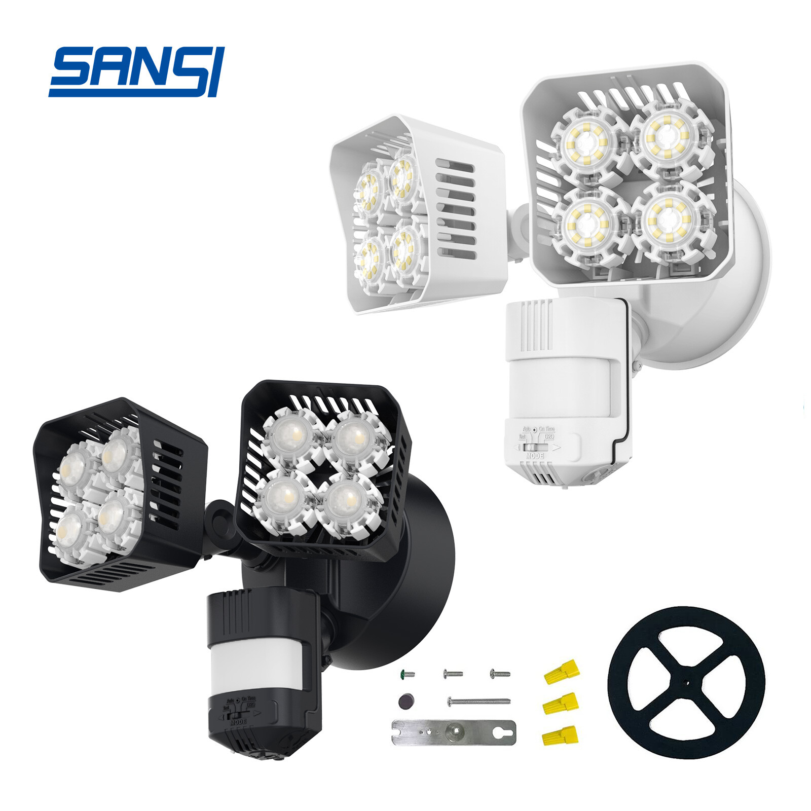 SANSI 36W Outdoor LED Security Light Motion Sensor Night Light Dusk to Dawn ETL gallery