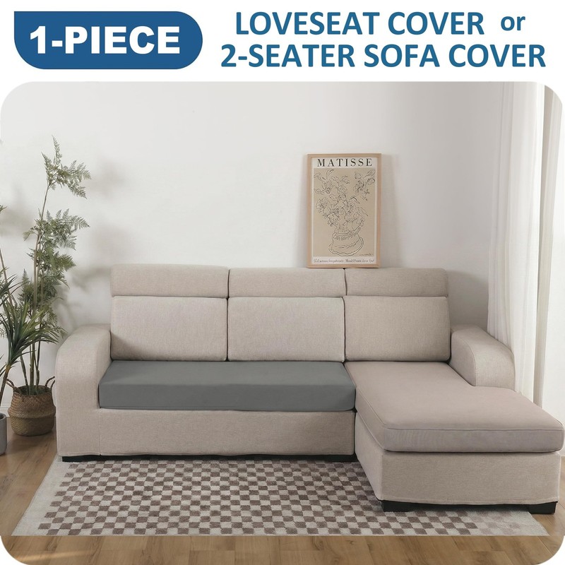 100% Waterproof Couch Cushion Covers, Stretch Sofa Seat Covers, Reversible So... gallery