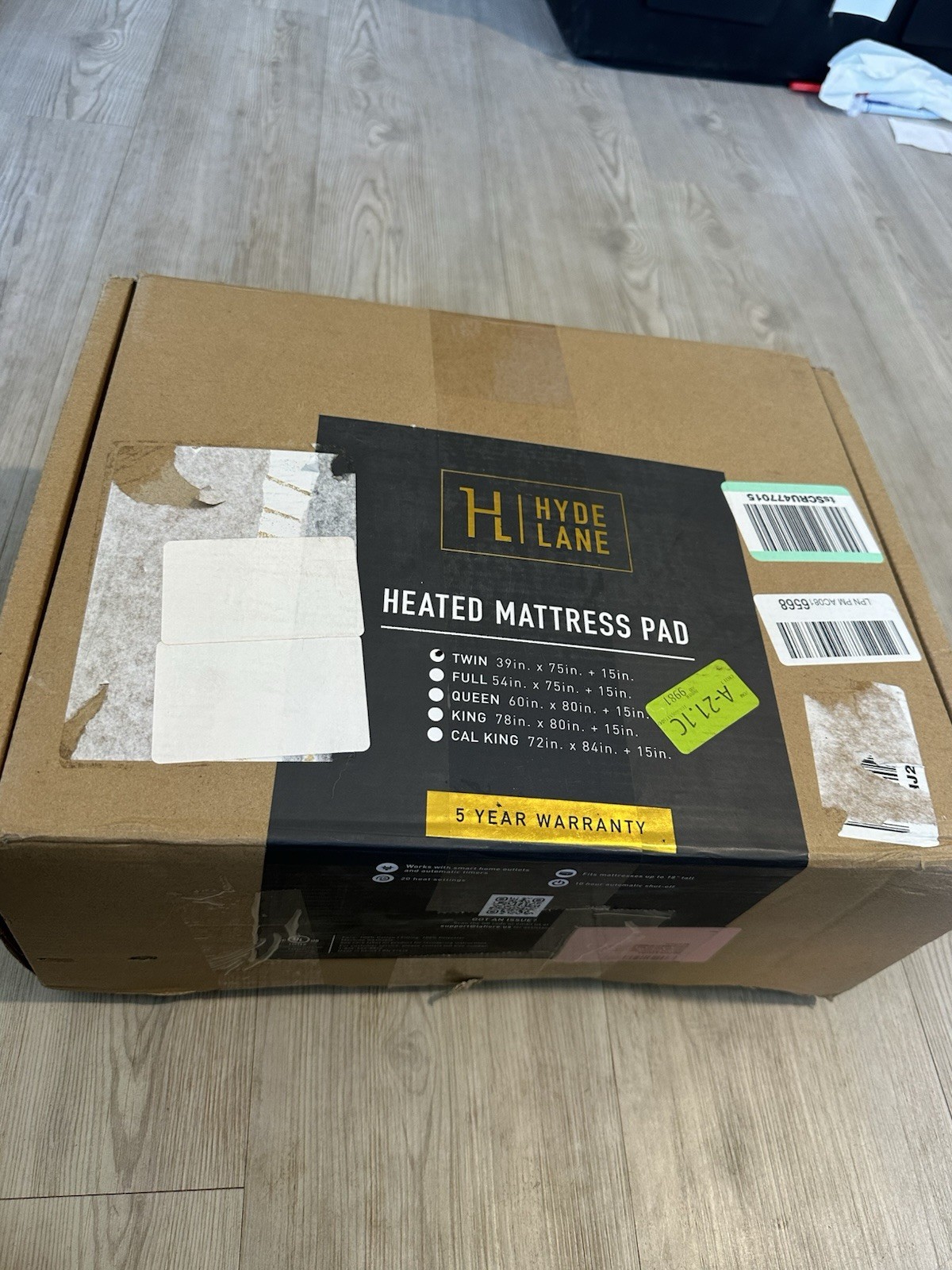 Hyde Lane Dual Control Heated Mattress Pad Twin 39in *75in + 15in NIB gallery