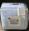 LAURA ASHLEY Oxford Stripe Blue Ruffle 5pc TWIN XL Comforter & Sheet Set gallery