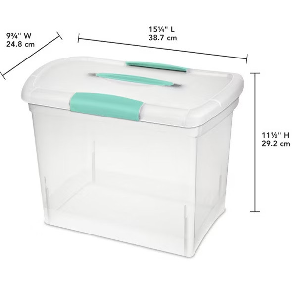 Sterilite Large Nesting ShowOffs, Stackable Clear File Box with Lid, (6 Pack) gallery