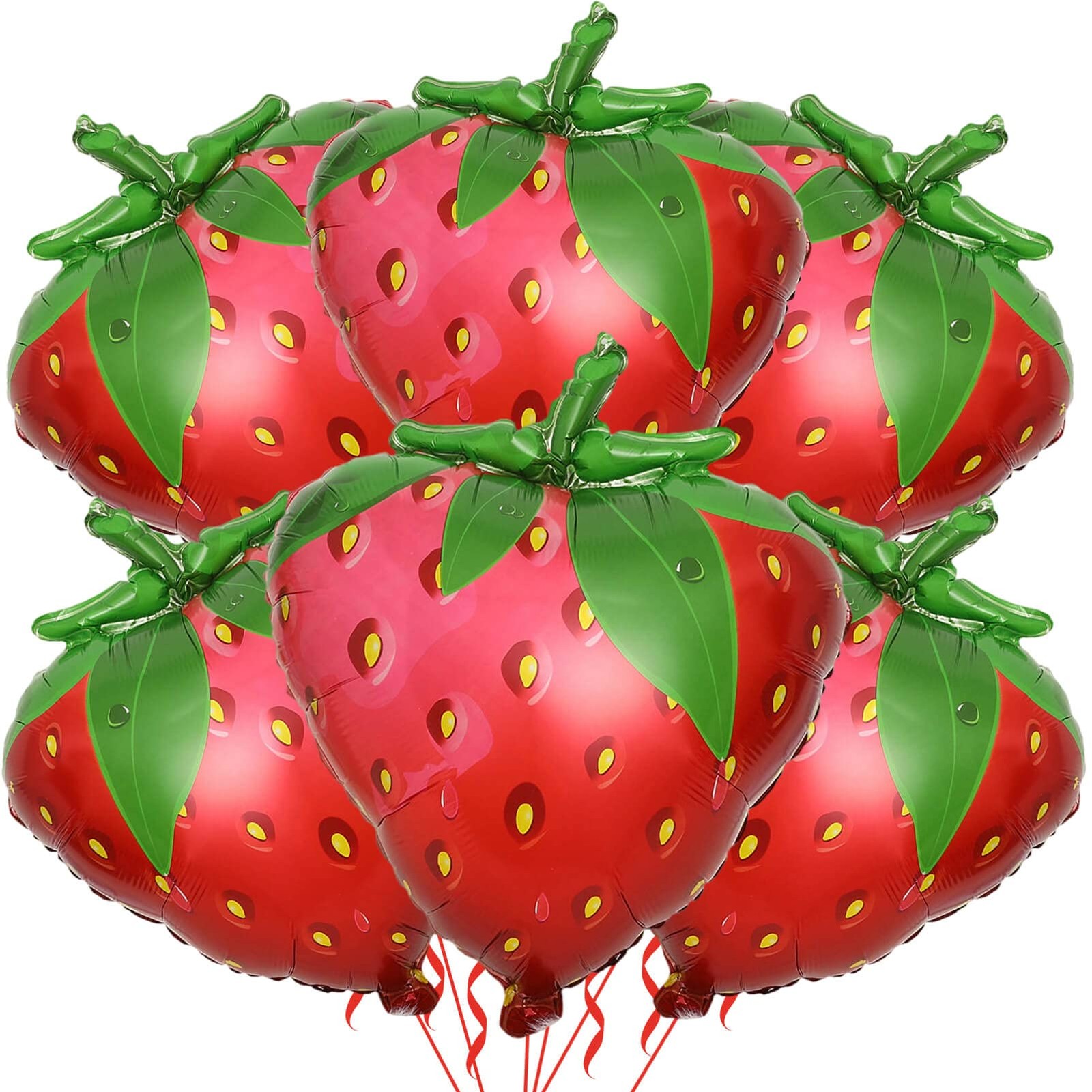6 Pack Gaint Strawberry Balloons 23 Inch Cute Strawberry Balloons for Cute Be... gallery