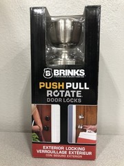 Brinks 23005-119 Push/Pull Rotate Barrett Satin Nkl Sgl Cylinder Lock KW1 1.75″
