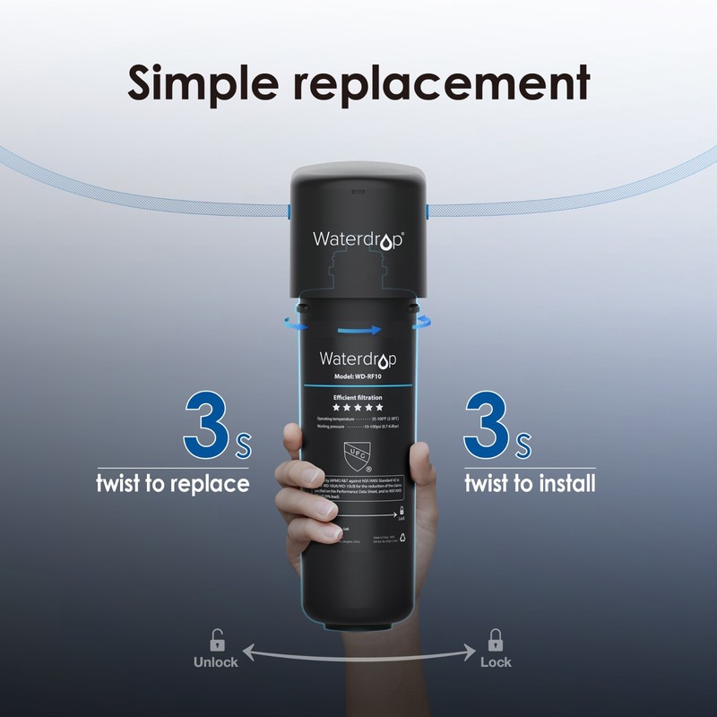 Waterdrop RF10 Replacement Filter Cartridge for 10UA/10UB UnderSink Water Filter gallery