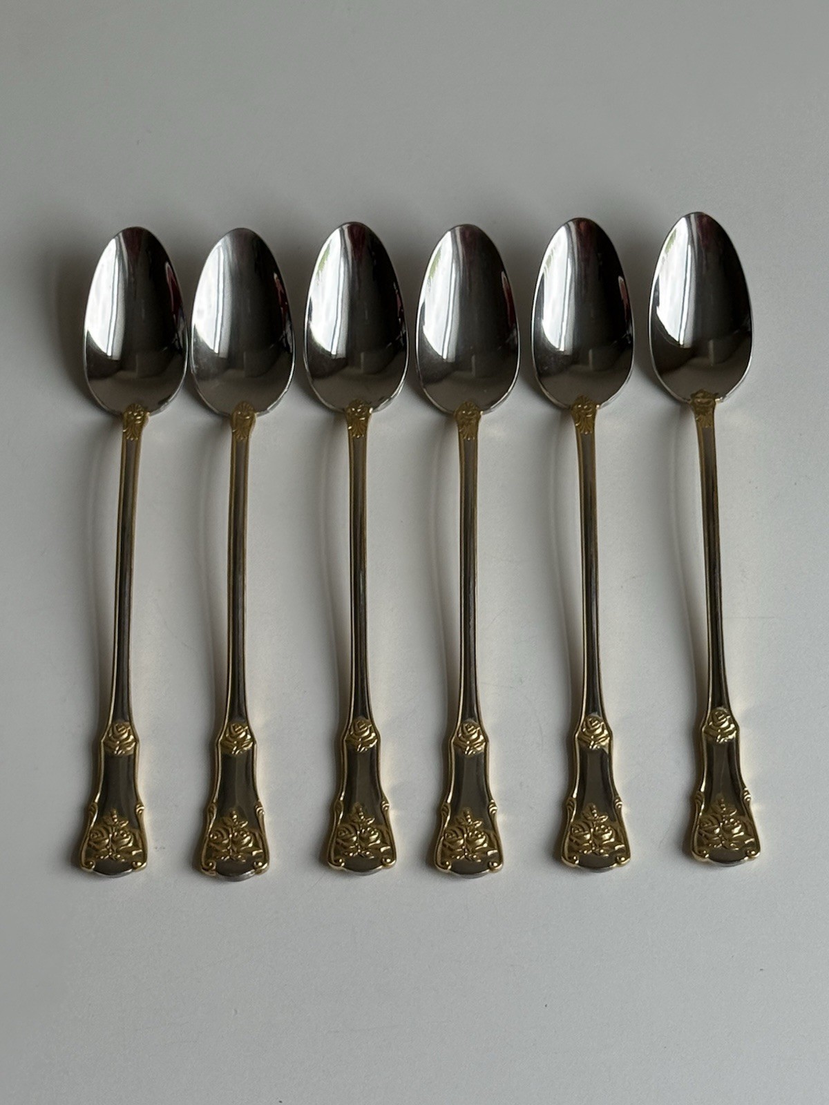 Royal Albert Old Country Roses 6 Ice Teaspoons Set 18/10 Stainless Steel gallery
