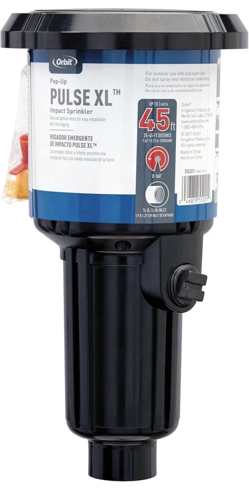 Orbit 55201 Pulse XL Pop-Up Impact Rotor Sprinkler, Waters up to 45 Sprinkler gallery