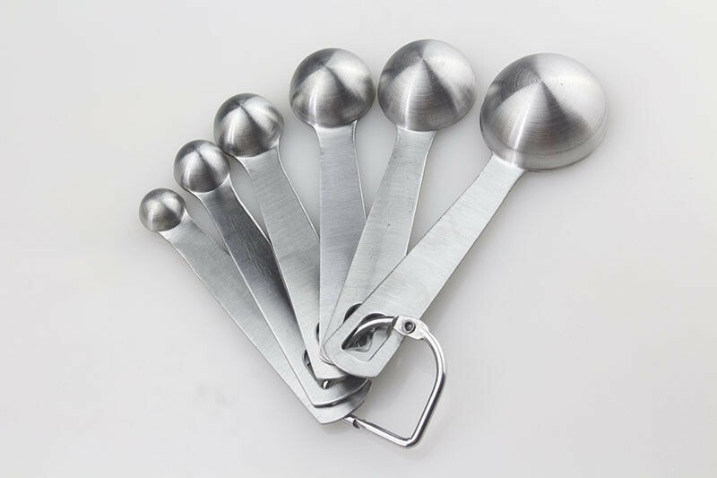Hot Sale 1 Set 6Pcs Difference Size Stainless Steel Home Measuring Spoons gallery
