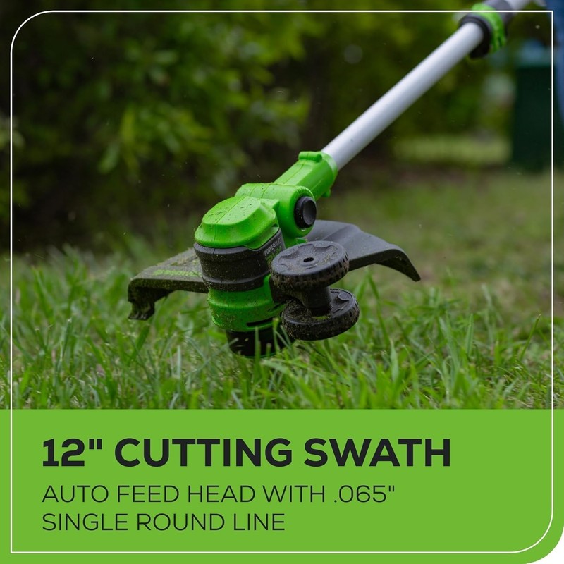 Ultra-Light 6 lbs 24V String Trimmer & Edger - Battery Included, Instant Start gallery