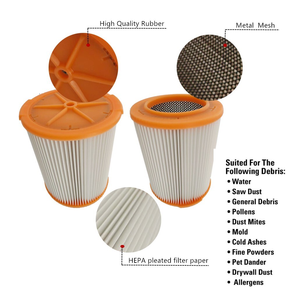 1 pcs VF8000 Pleated HEPA Filter for RIDGID Most 5-16 Gallon Wet Dry vacuums gallery