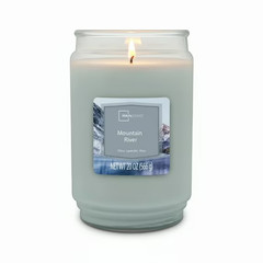 Mainstays Mountain River scented single-Wick Large Glass Jar candle 20oz…