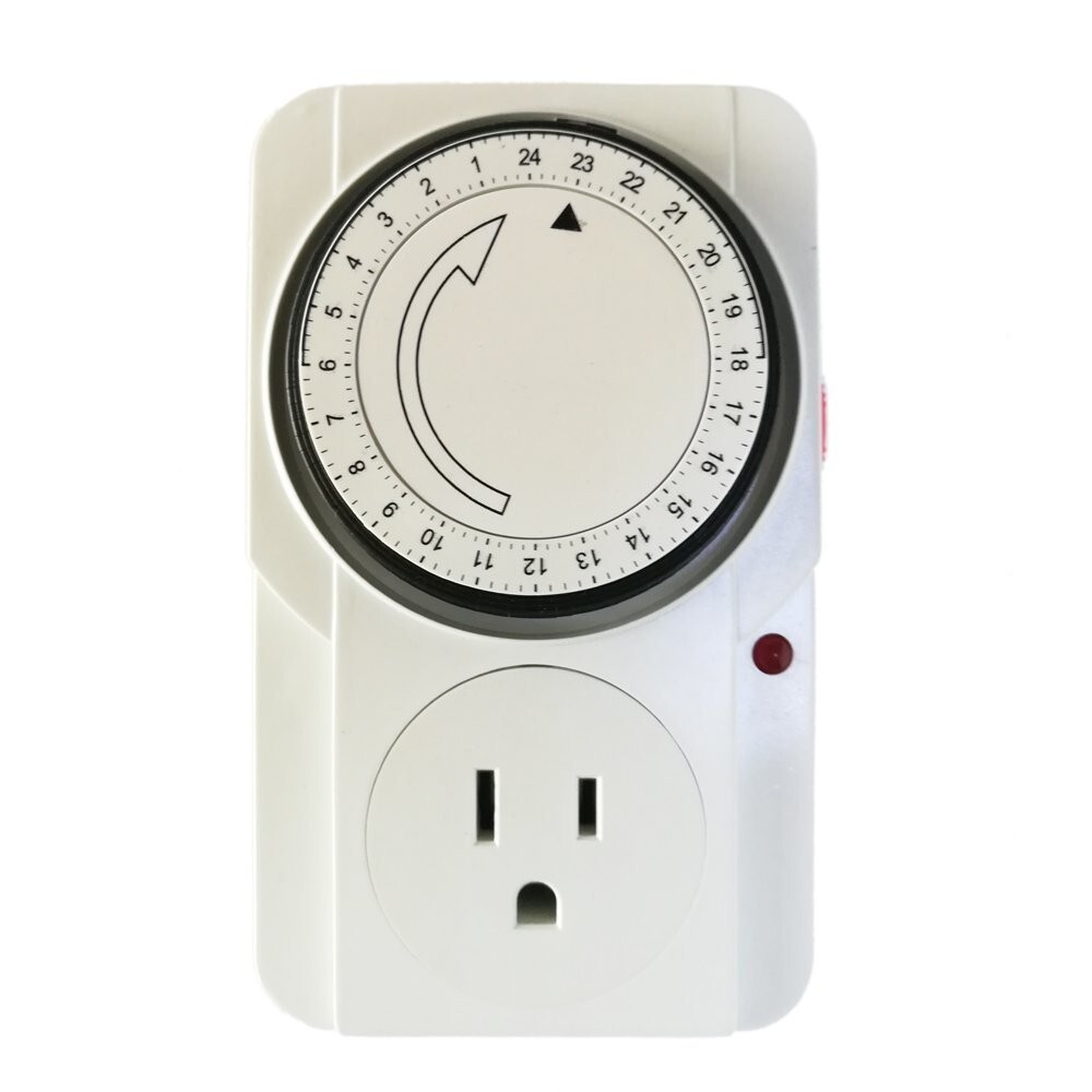 120v Analog Timer Single Outlet 24 Hour Grounded Lamp Grow light Quality UL gallery