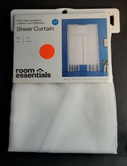 One (1) ROOM ESSENTIALS™ Sheer Window Curtain Panel 60″ W x 84″ L – NIP