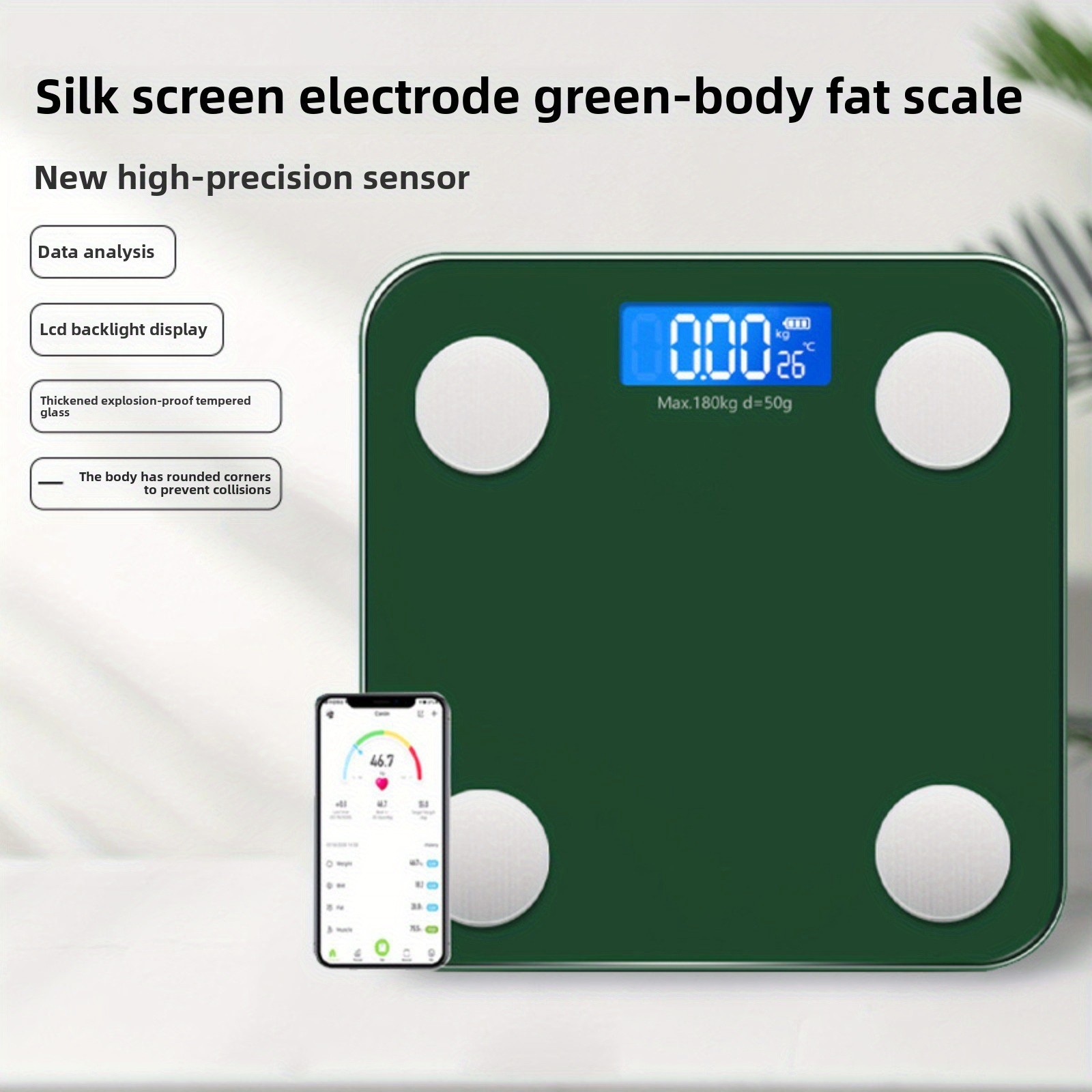 Digital Bathroom Scale Body Weight with Temperature Display LCD Home gallery