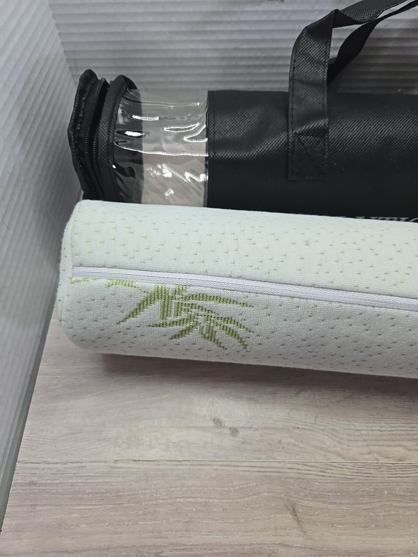 Bamboo Neck Pillow SolutionTrek Cervical Neck Pillow Cilinder With Travel Bag gallery