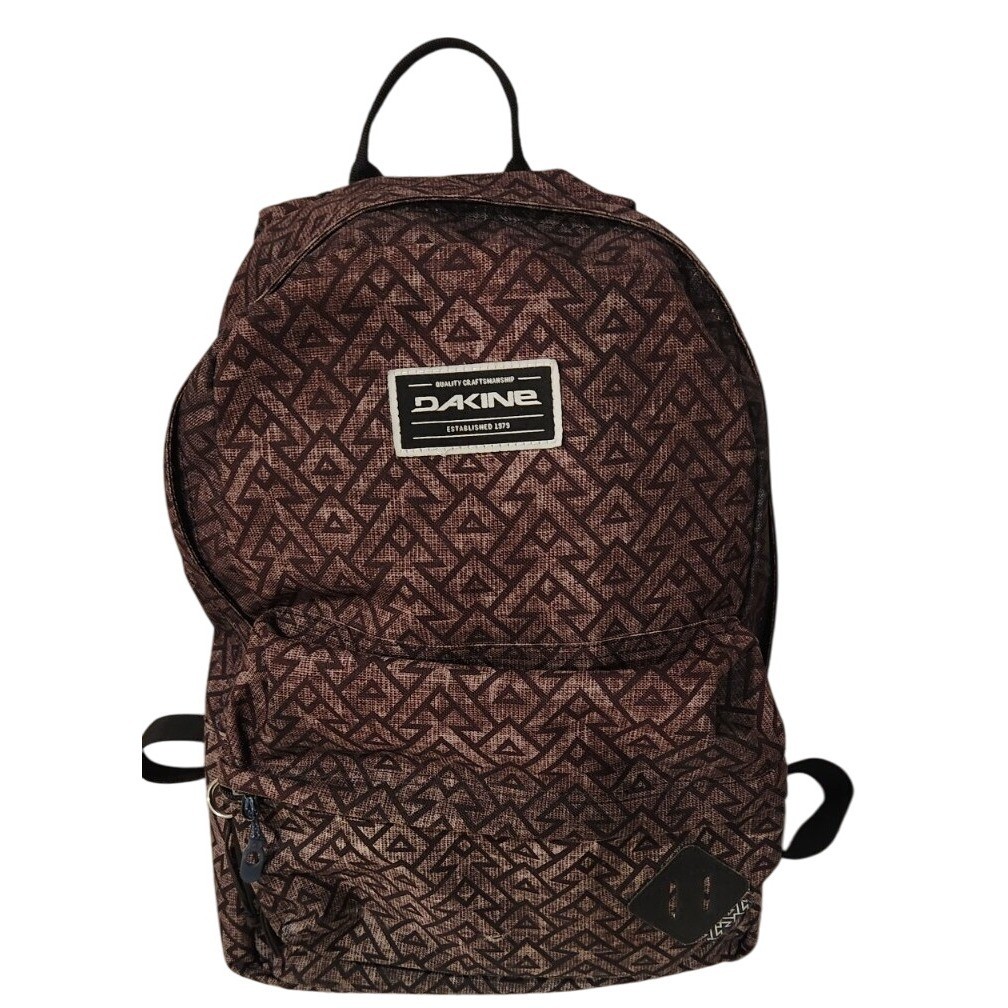 Dakine Backpack Brown Geometric Pattern School Travel Book Bag