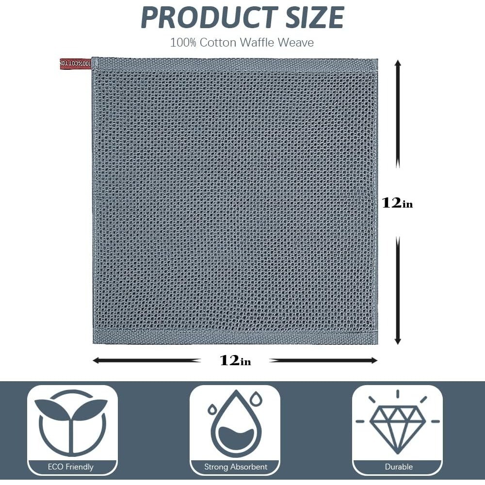 6 Pack Cotton Kitchen Towels and Dishcloths Set, Super Soft Absorbent Quick gallery