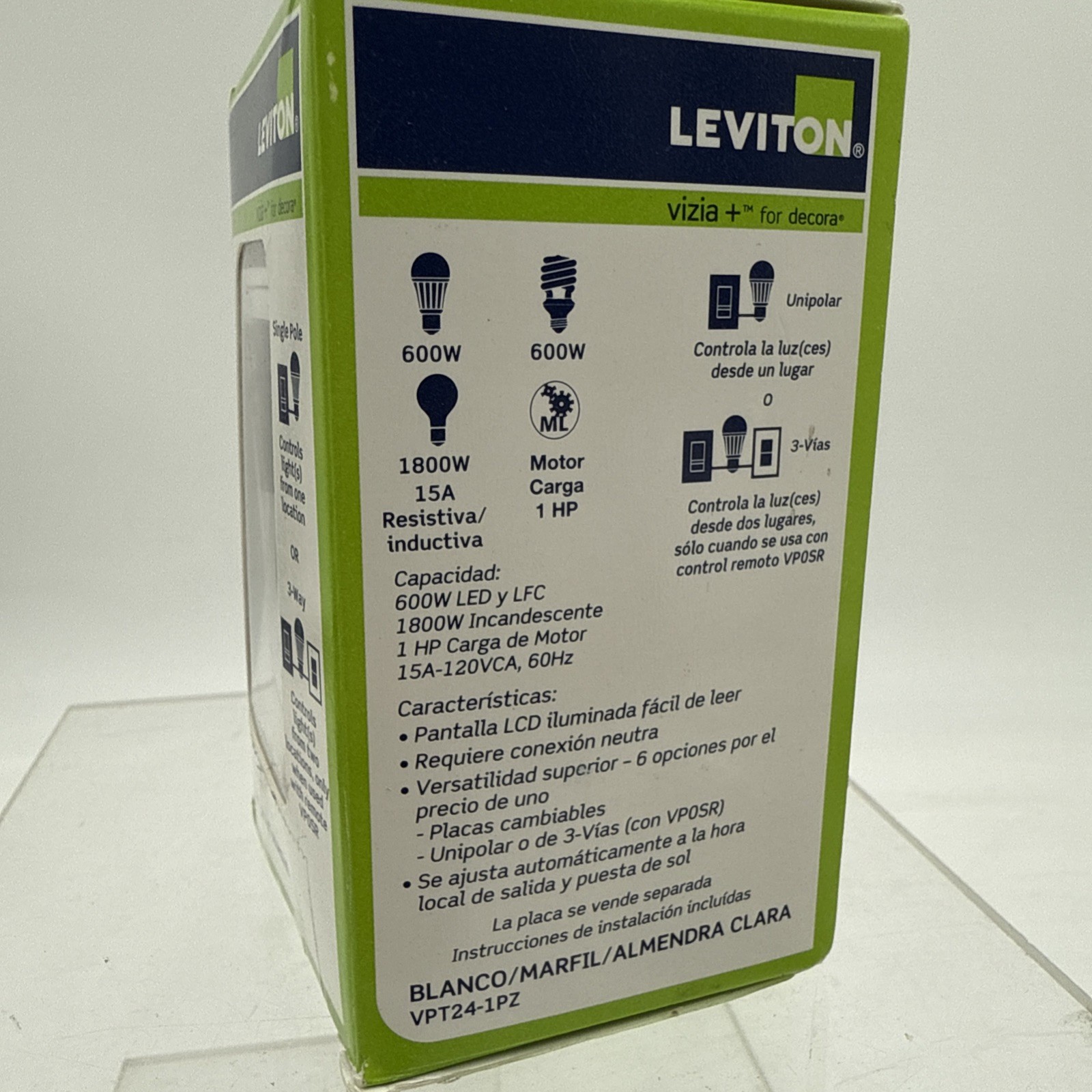 Leviton VPT24-1PZ Decora Programmable Astronomical Timer Switch Lights & Motors gallery