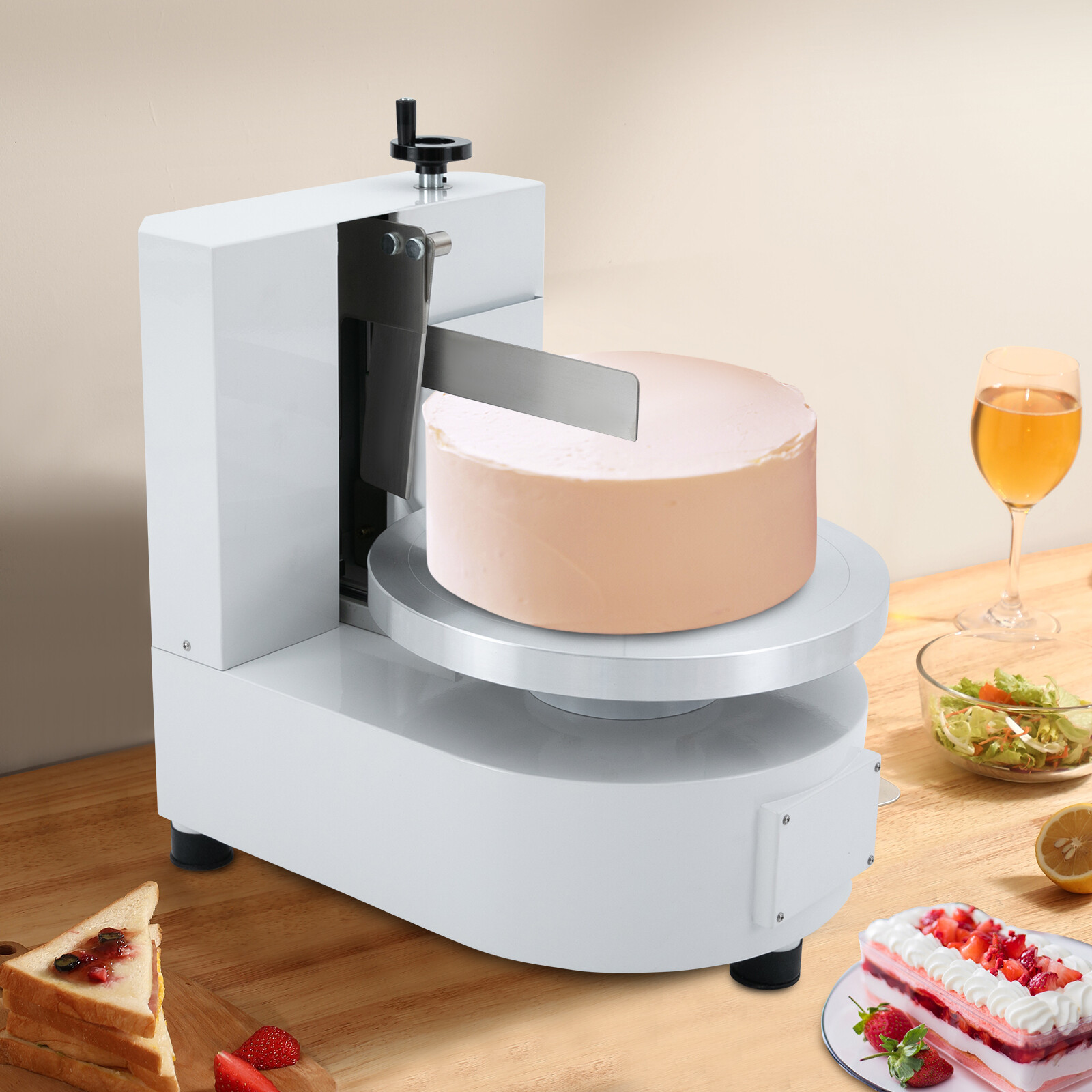 4-12inch Cake Cream Coating Machine Cake Decoration Cream Spreading 110V gallery