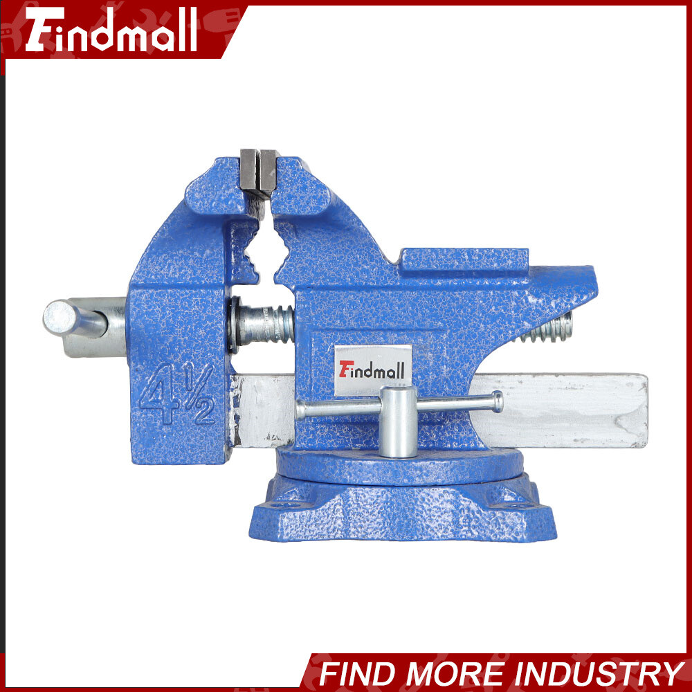 Findmal 4.5" Vice for Workbench with Anvil Swivel Locking Base Table top Clamp gallery