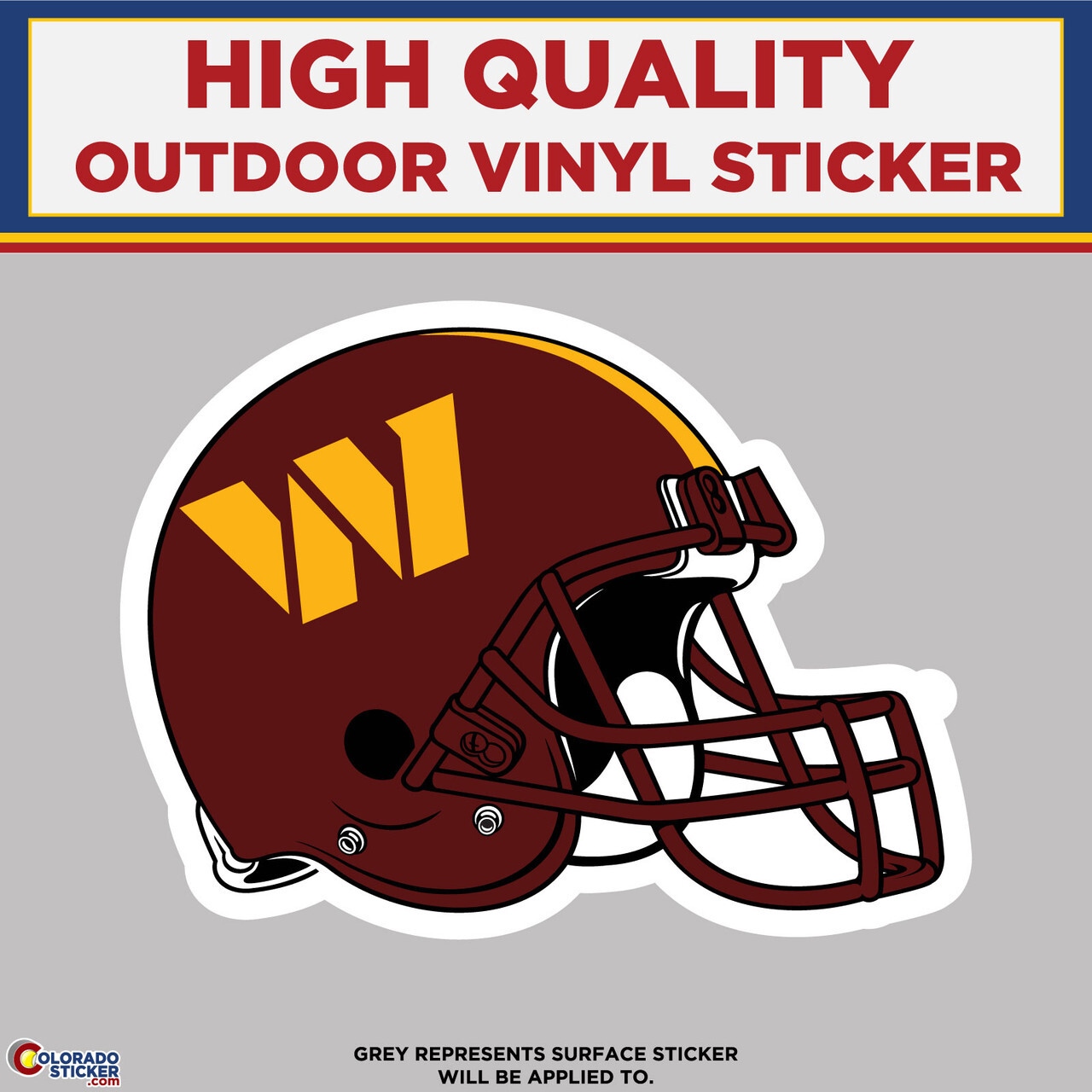 Washington Commanders Football Helmet, High Quality Vinyl Stickers gallery