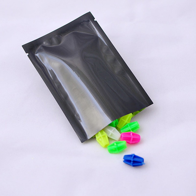 100pc Black Aluminum Foil Mylar Sample Bags Heat Sealable ~4x6in Outer Size gallery